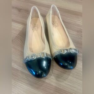AGL Monika Cap Toe Ballet Flat Beige Nappa 38.5 (8.5)